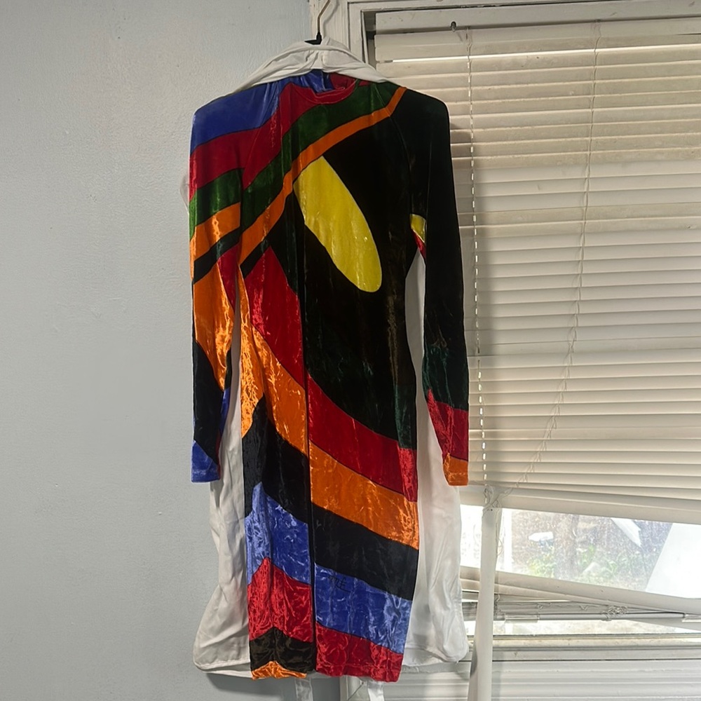 Pucci printed stretch velvet mini dress